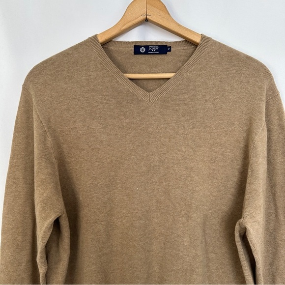 J. Crew‎ Sweater Mens XL V-Neck Brown Cotton Pullover Academia Casual - Picture 2 of 11